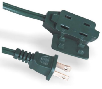 美国两芯N1-15P插头三孔插座延长线北美UL认证ETL认证延长线