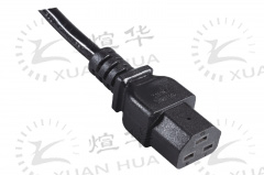 IEC60320 C21三芯横孔15A品字尾连接器插头电源线美国UL安规认证