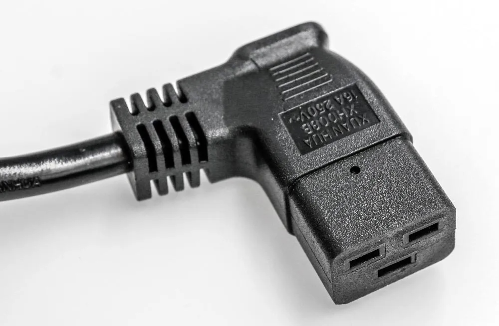 IEC60320 C19弯头90度连接器插头电源线（左弯,右弯）美国ETL认证,欧洲CE认证