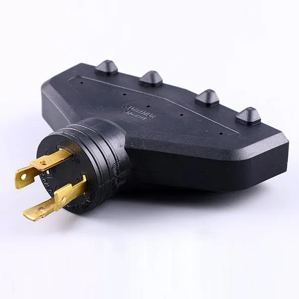 美国L14-30P自锁插头转四个NEMA5-20R,NEMA5-15R,15A,20A转换插头