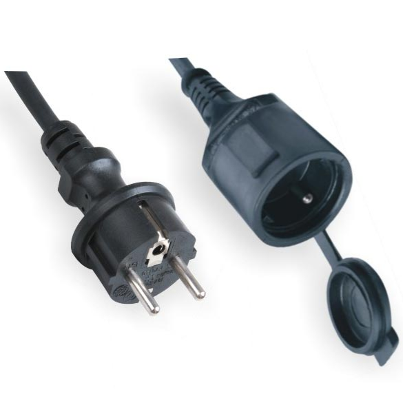 欧洲IP44延长线,法国NF防水延长线,CE,GS认证带防水盖插座